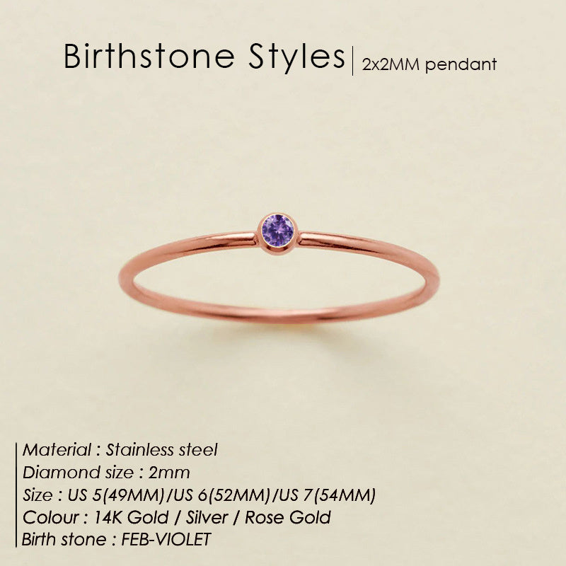Dainty Birthstone Ring