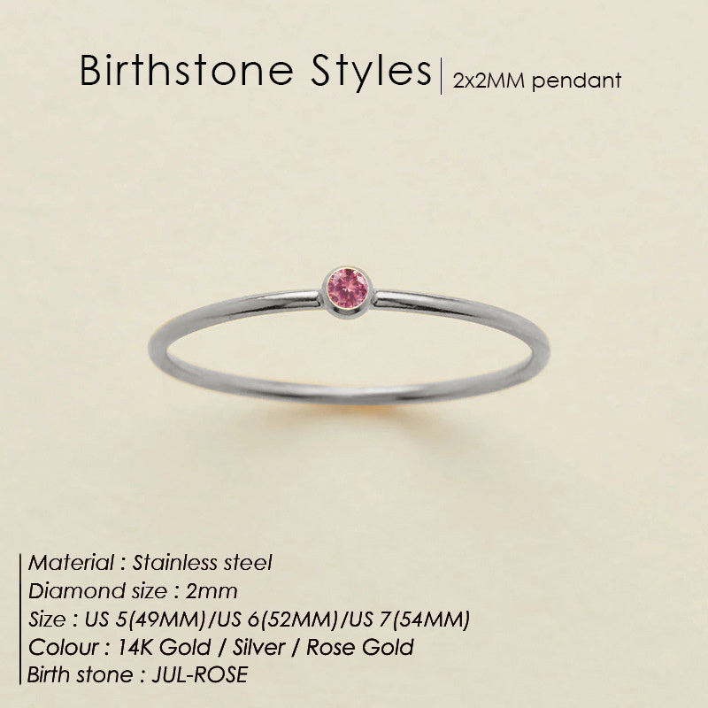 Dainty Birthstone Ring