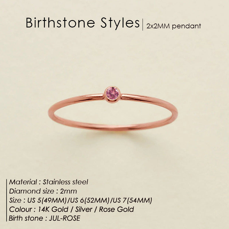 Dainty Birthstone Ring