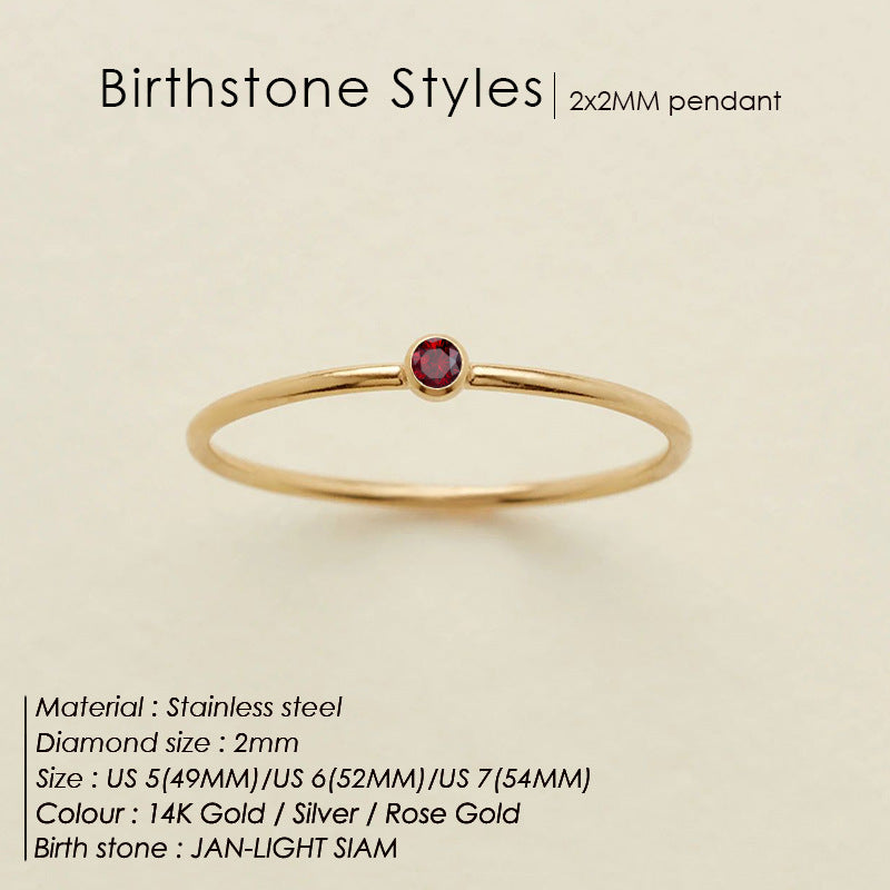 Dainty Birthstone Ring