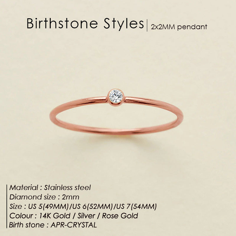 Dainty Birthstone Ring