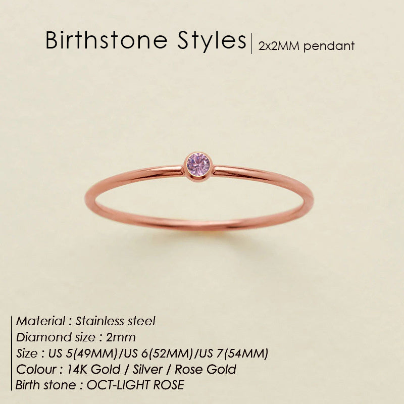 Dainty Birthstone Ring