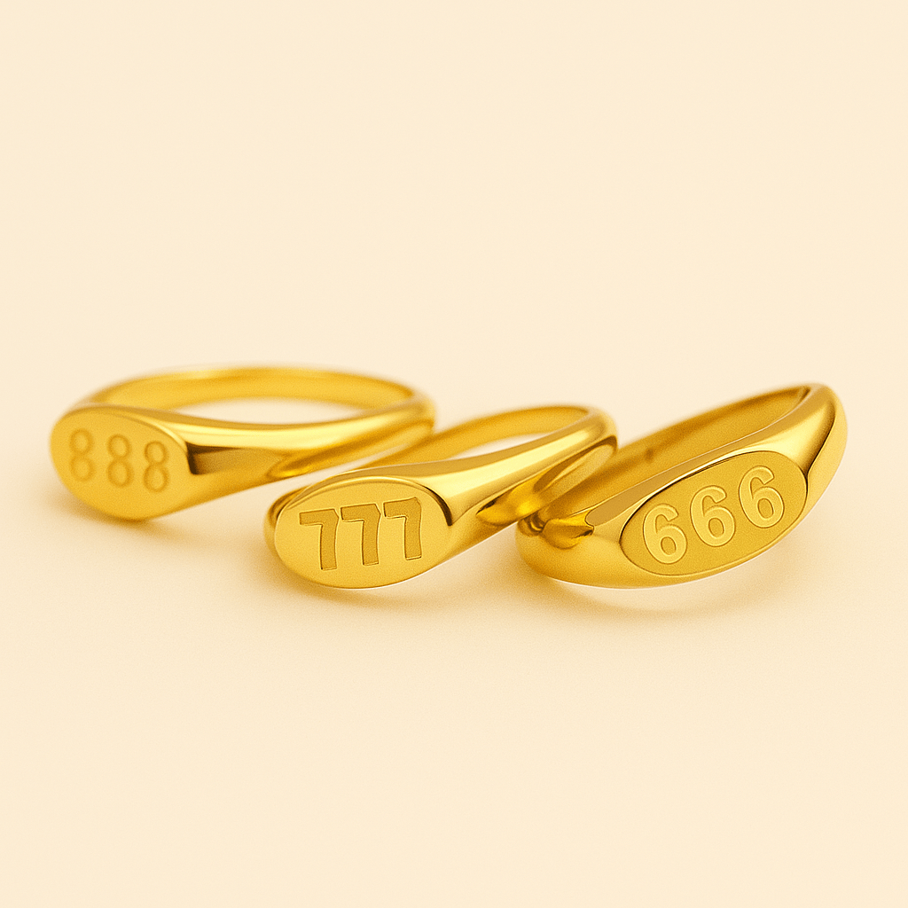 Angelica® Angel Number Signet Ring