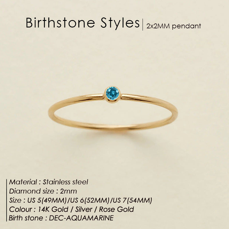 Dainty Birthstone Ring