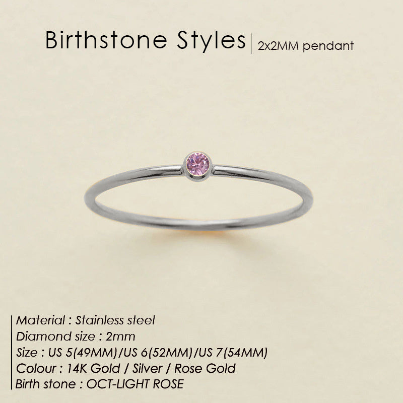 Dainty Birthstone Ring