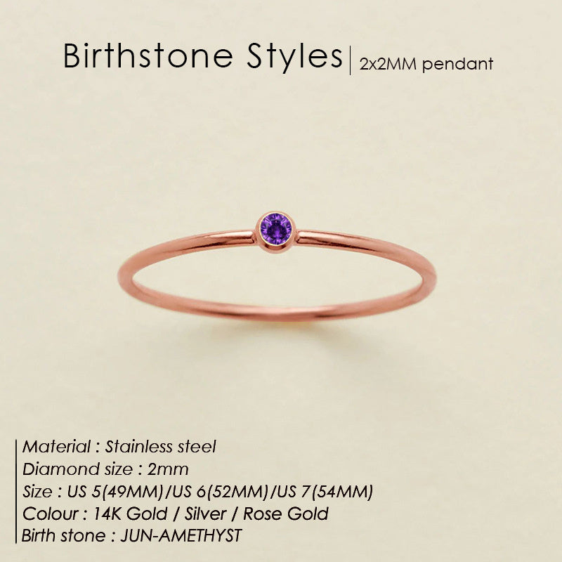 Dainty Birthstone Ring