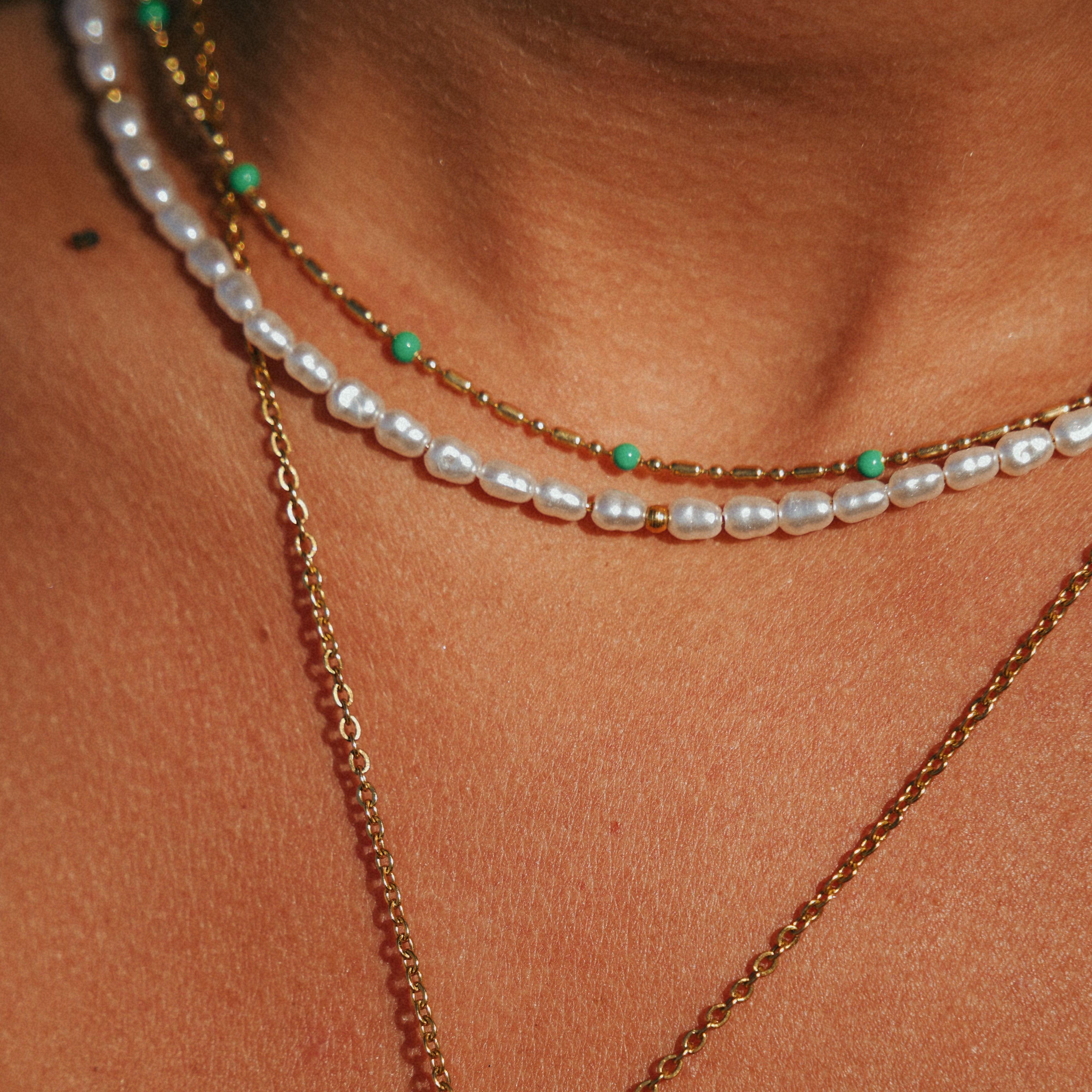 Aloha Pearl and Gold Choker