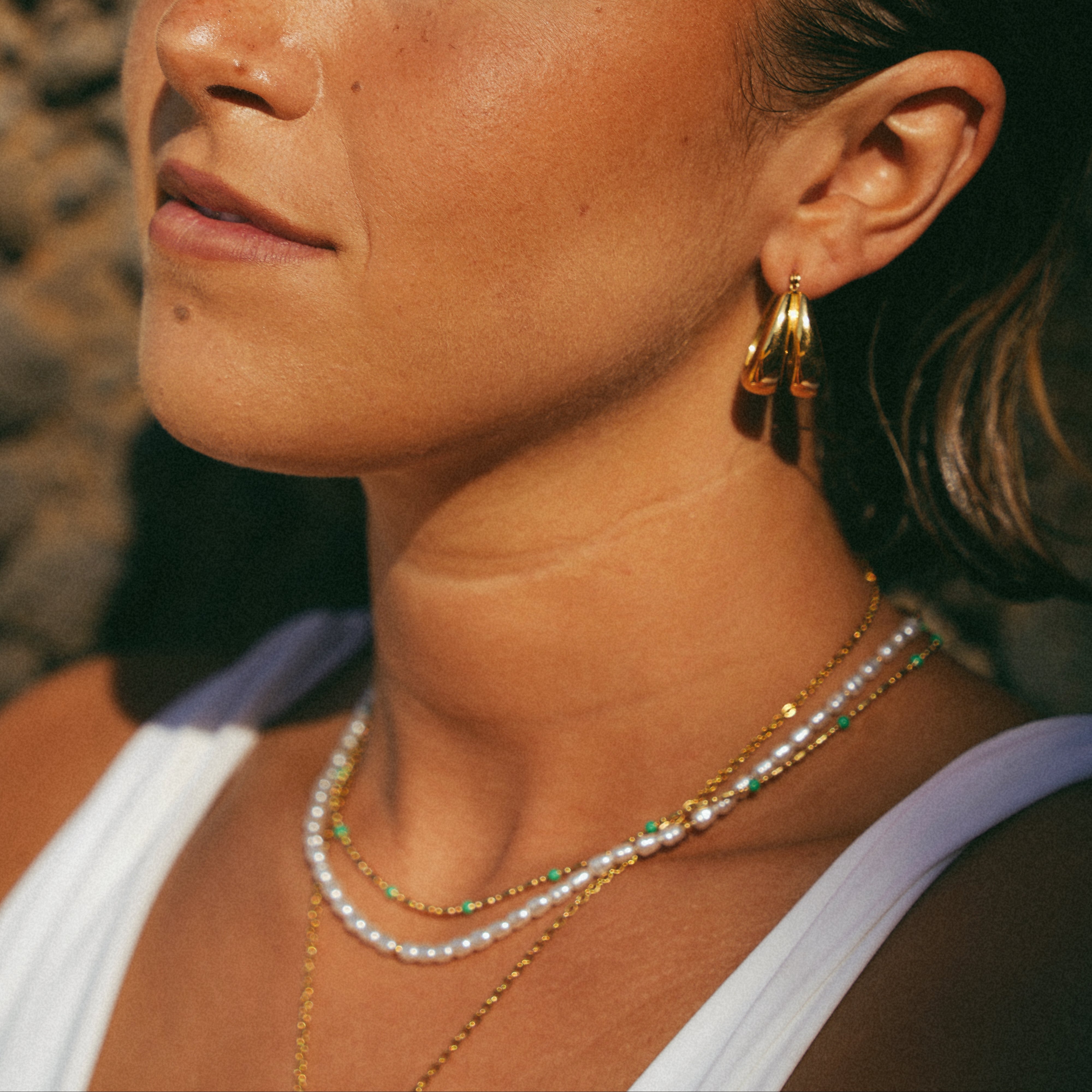 Aloha Pearl and Gold Choker