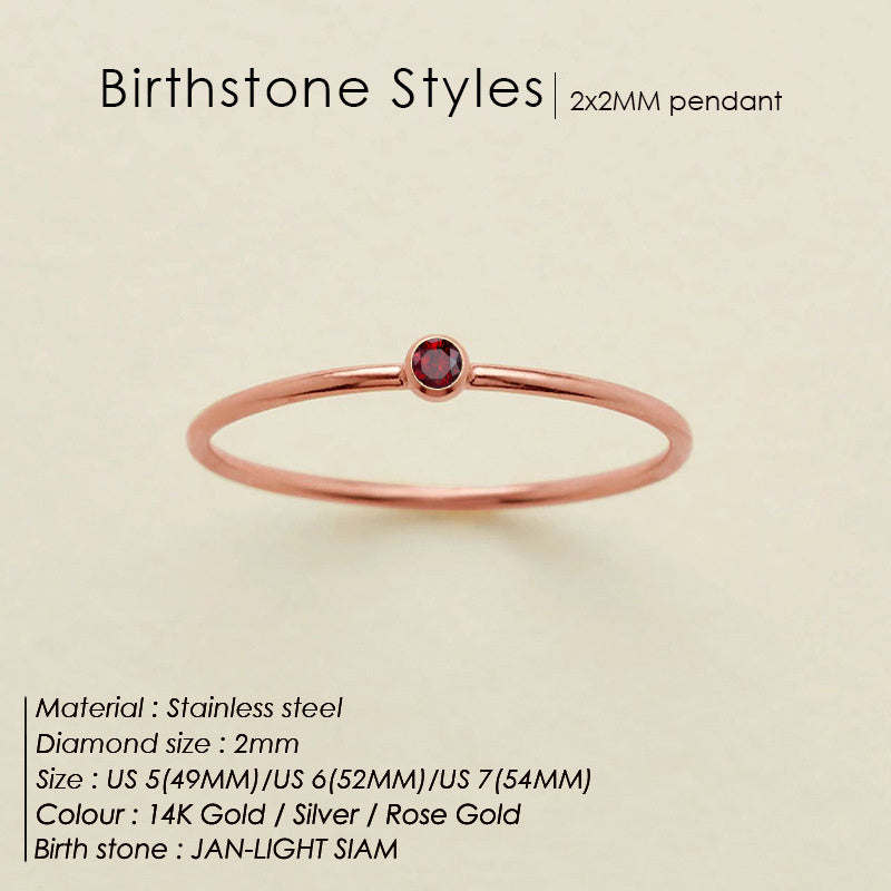 Dainty Birthstone Ring