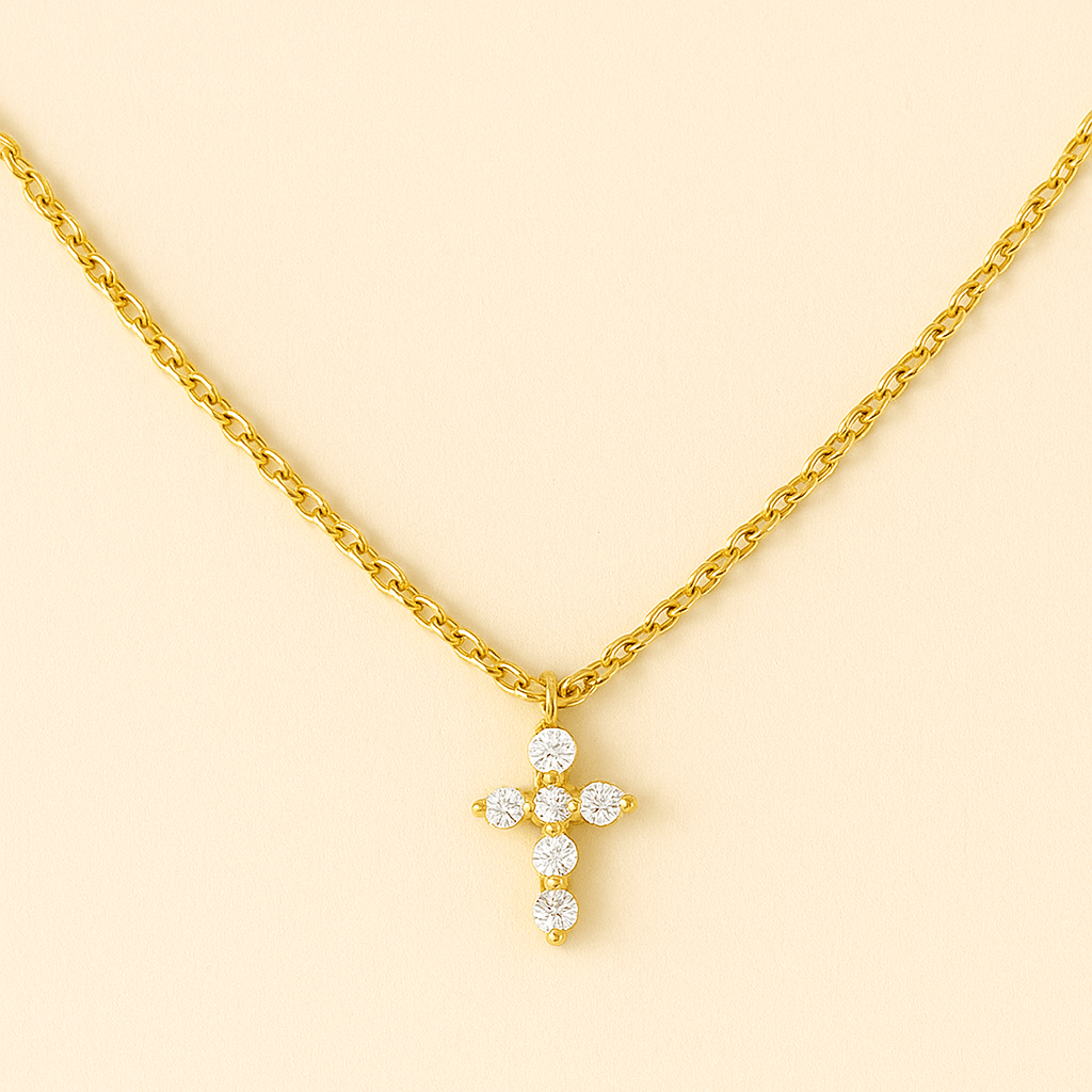 Cascade Cross Necklace