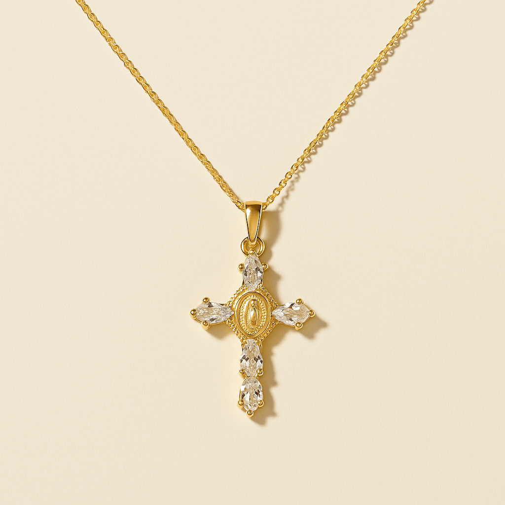 Valerie® Virgin Mary Cross Pendants