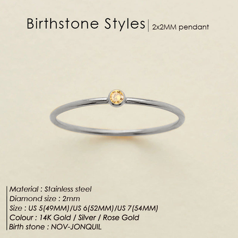 Dainty Birthstone Ring