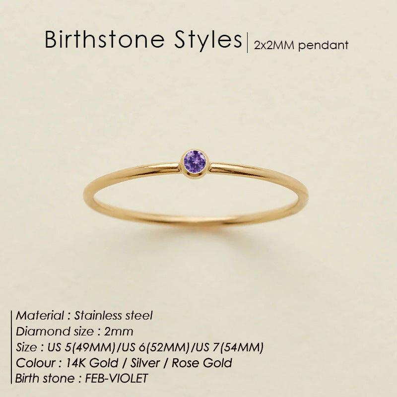 Dainty Birthstone Ring