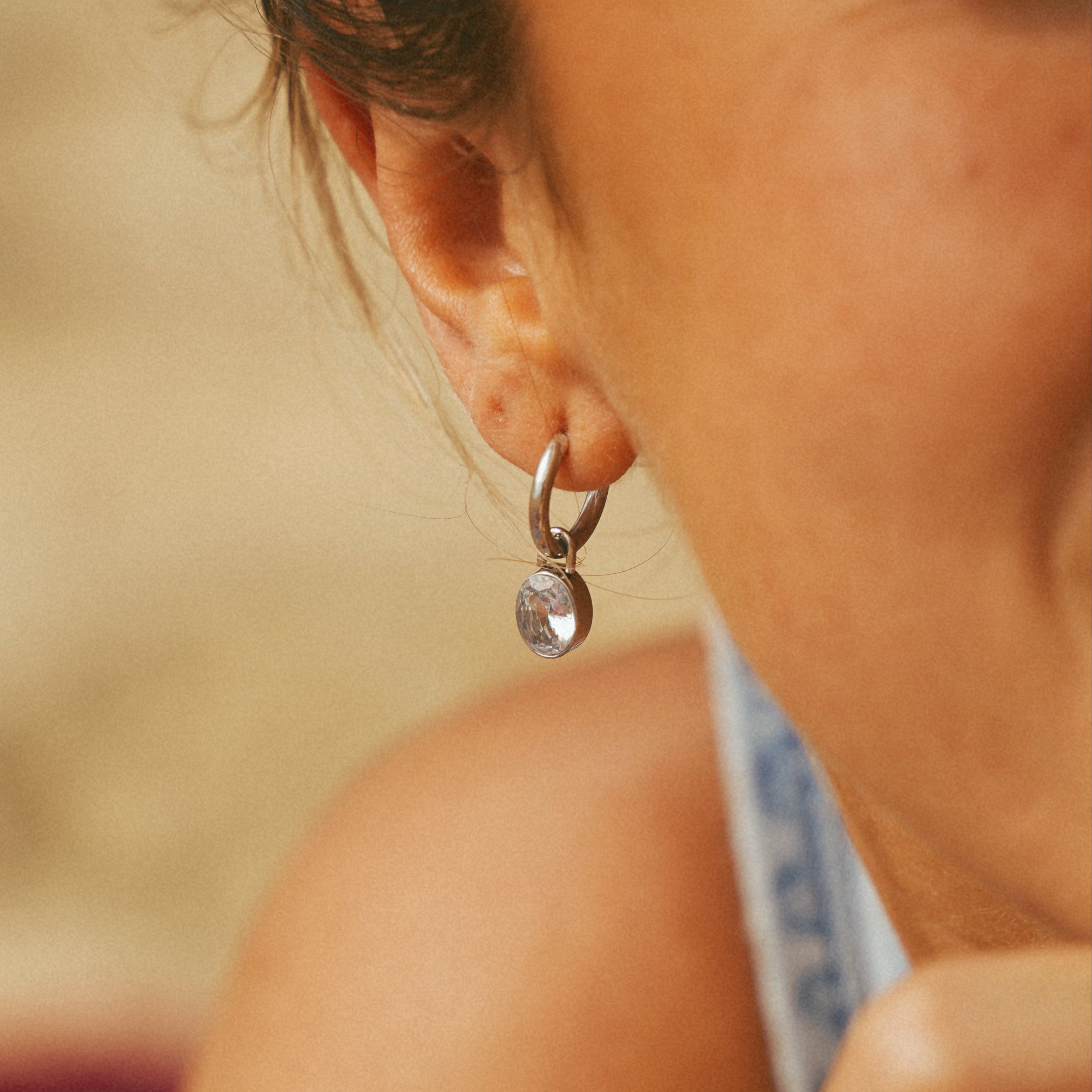 Diamond Lock Earrings