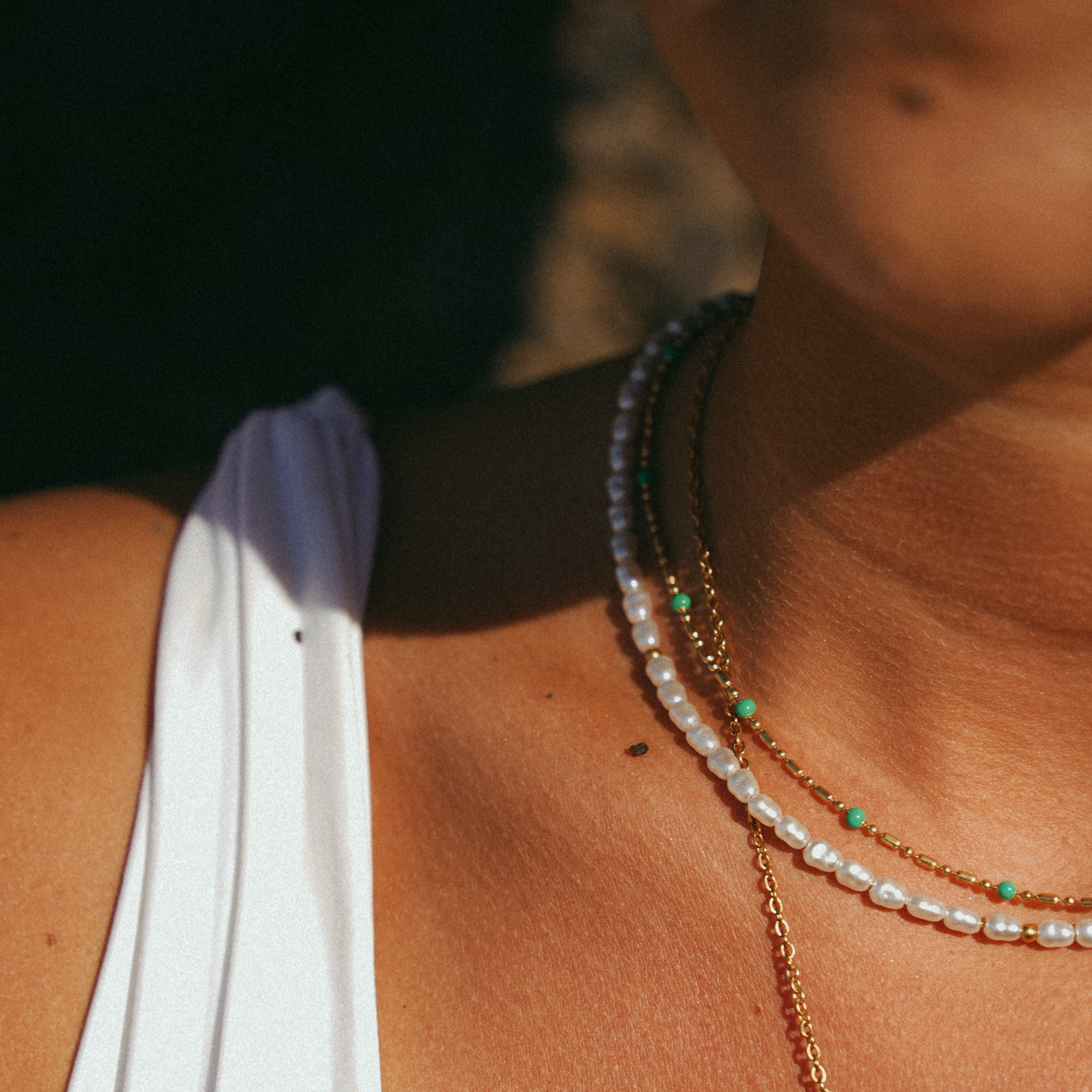 Aloha Pearl and Gold Choker